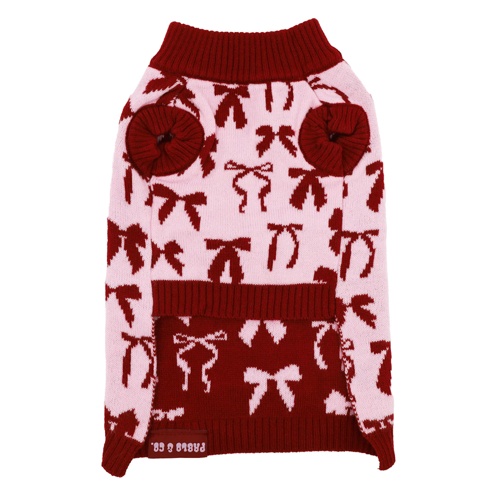 Pablo & Co Velvet Blush Bows Sweater