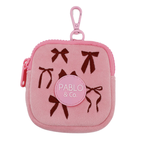 Pablo & Co Velvet Blush Bows Treat Pouch