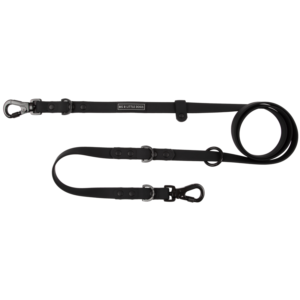 Big & Little Dogs Waterproof 6 - in - 1 Multi - Function Leash - Black - from Big & Little Dogs at DoggyTopia