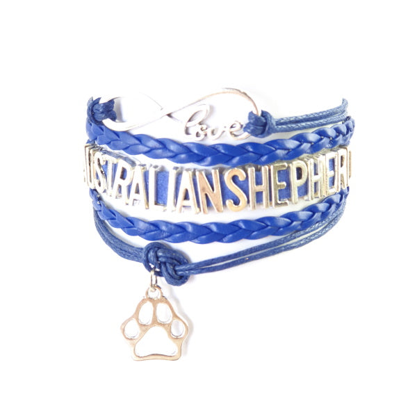 Infinity Love Australian Shepherd Jewellery BraceletDoggyTopia