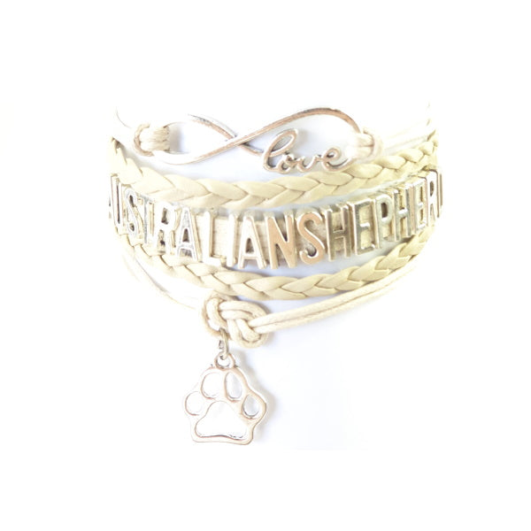 Infinity Love Australian Shepherd Jewellery BraceletDoggyTopia