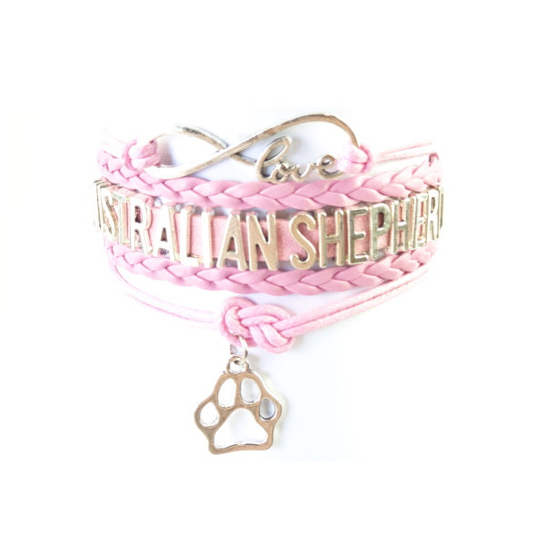 Infinity Love Australian Shepherd Jewellery BraceletDoggyTopia