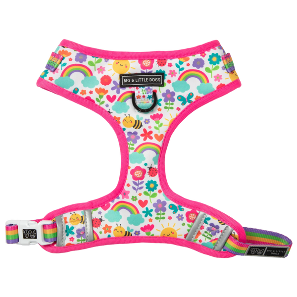 Big & Little Dogs Follow The Rainbow Adjustable Harness