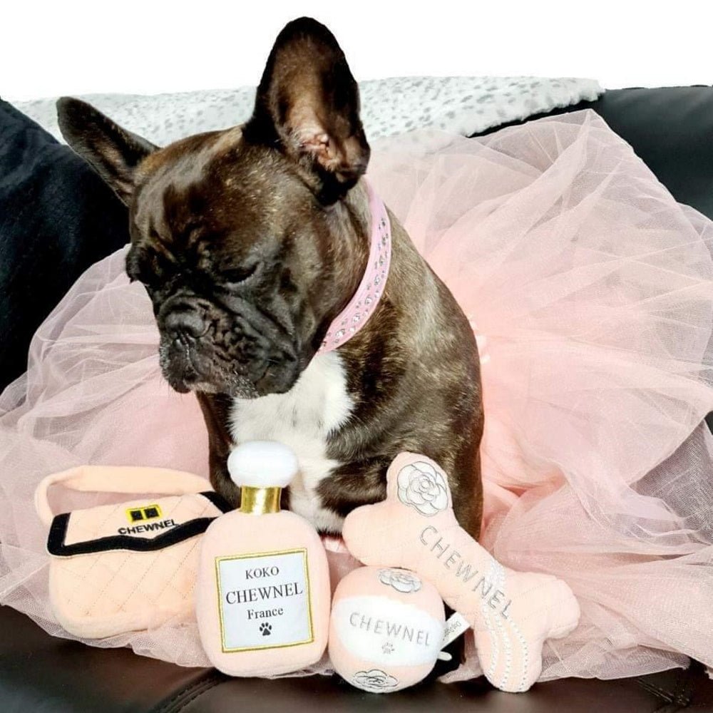Chewnel Blush Bone Dog Toy - Designer Toys from Dog Diggin Designs at DoggyTopia