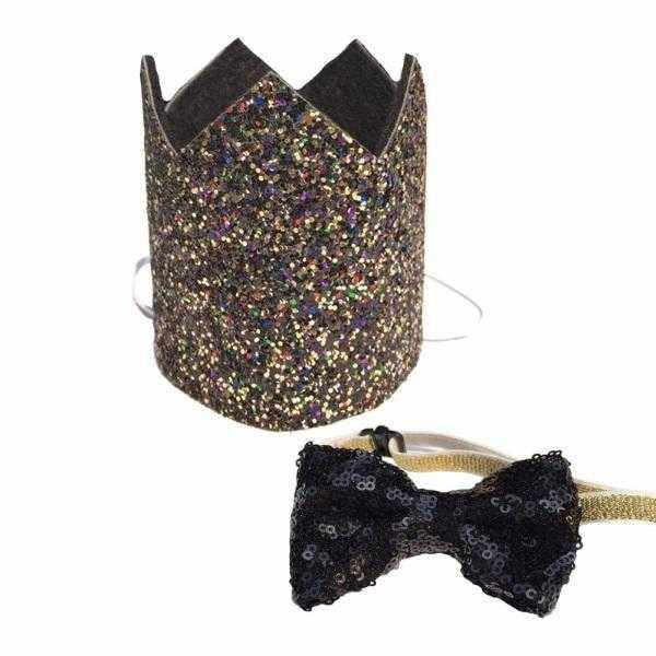 Dog Birthday Crown & Bow Tie CollarDoggyTopia