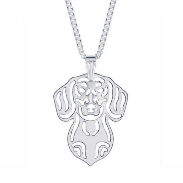 Dog Pendant Necklace - Dachshund - Necklaces from . at DoggyTopia