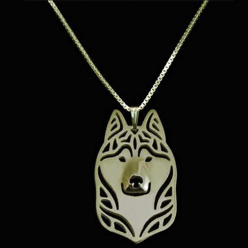 Dog Pendant Necklace - Husky - Necklaces from . at DoggyTopia