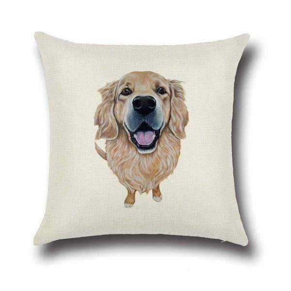 Golden Retriever Throw Cushion Cotton/LinenDoggyTopia