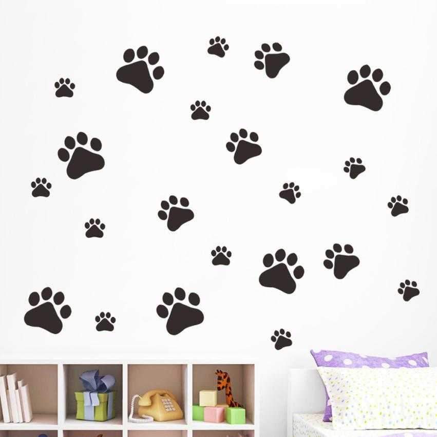 Paw Prints Vinyl Wall Decals - Decals from . at DoggyTopia